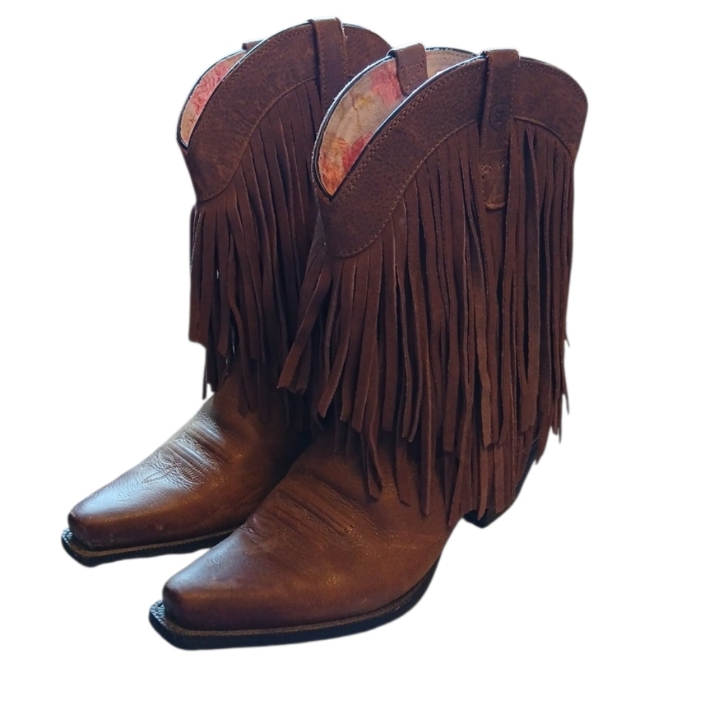 ARIAT‎ Gold Rush Cowboy Ankle Boot Size US 10B Brown